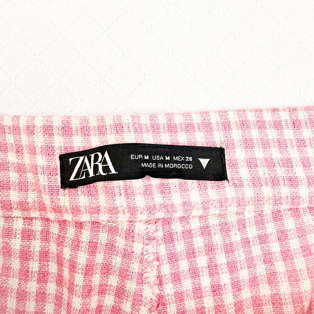 Zara Plaid Gingham Checkered Patterned Flat Front… - image 6